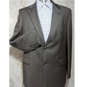Burberry Grey Pinstripe Blazer 44L
